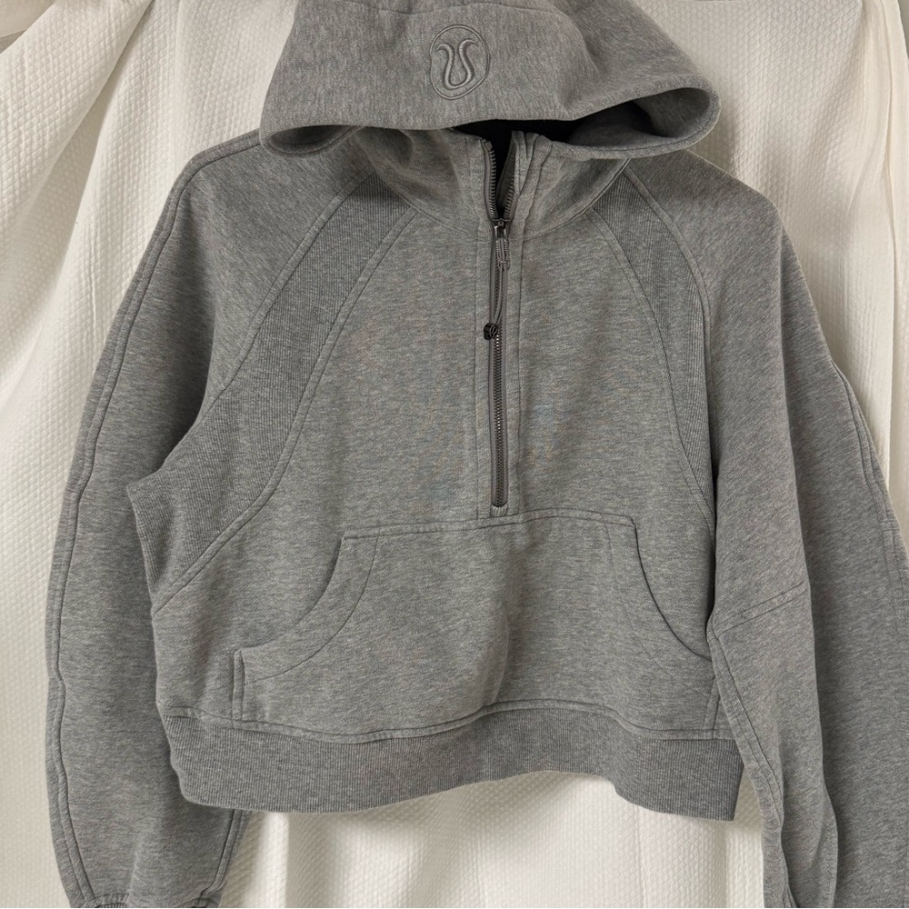 Lululemon Athletica Gray Oversized Crop Hoodie